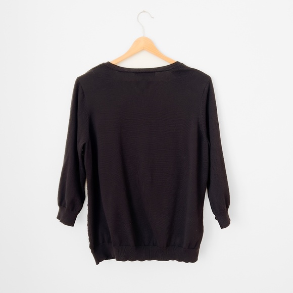 Beaded Cardigan Sweater with Sequins by A. Giannetti Size 1X Artsy - Picture 5 of 10